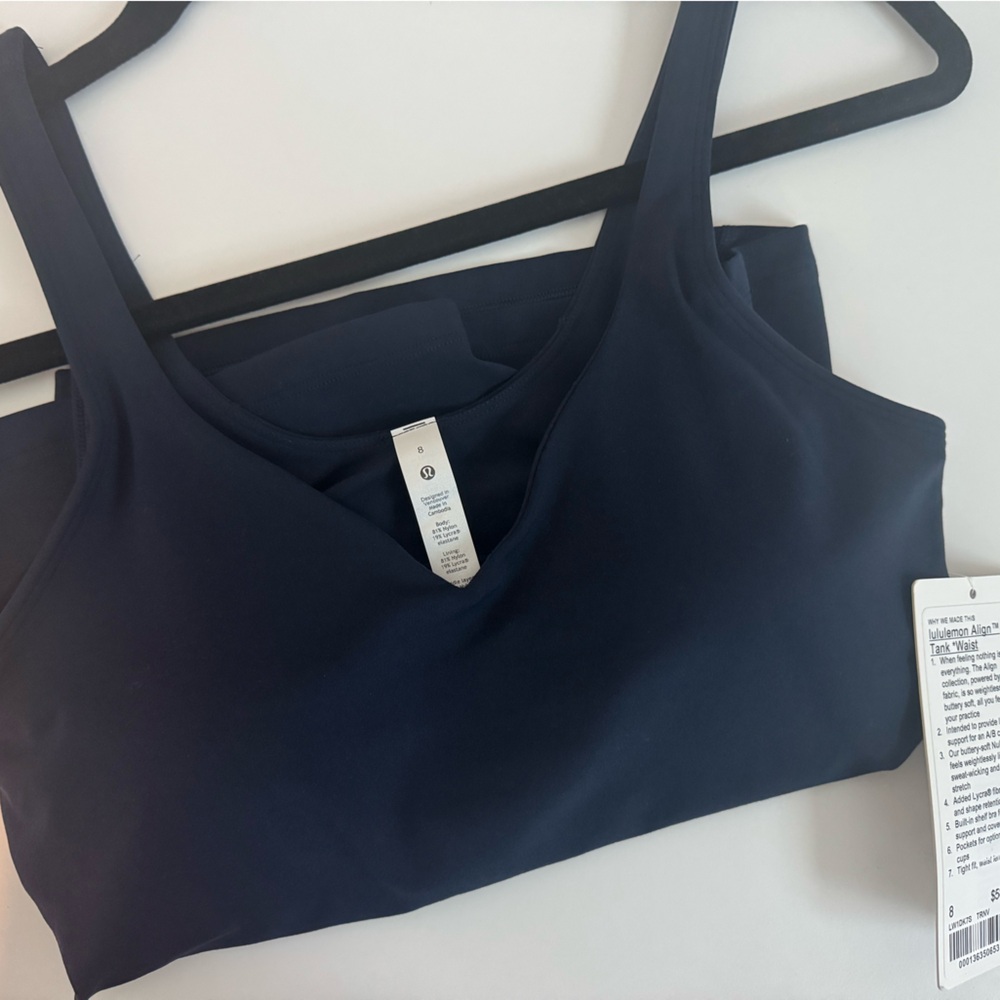 lululemon athletica Waist Length Navy’s Blue Align Tank
